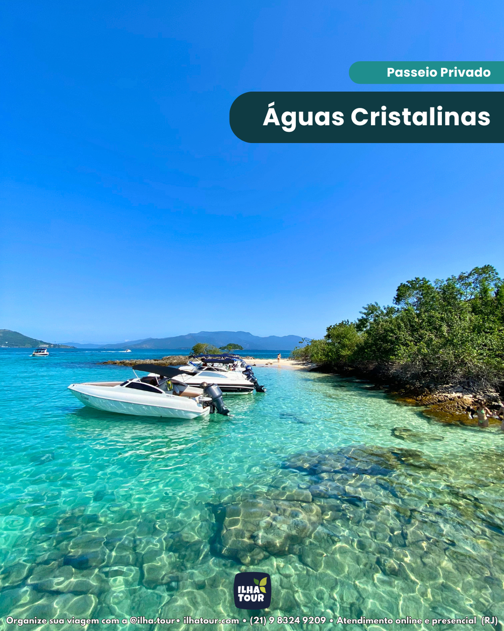 Águas Cristalinas - Passeio de Lancha Privado — passeio de lancha em Ilha Grande