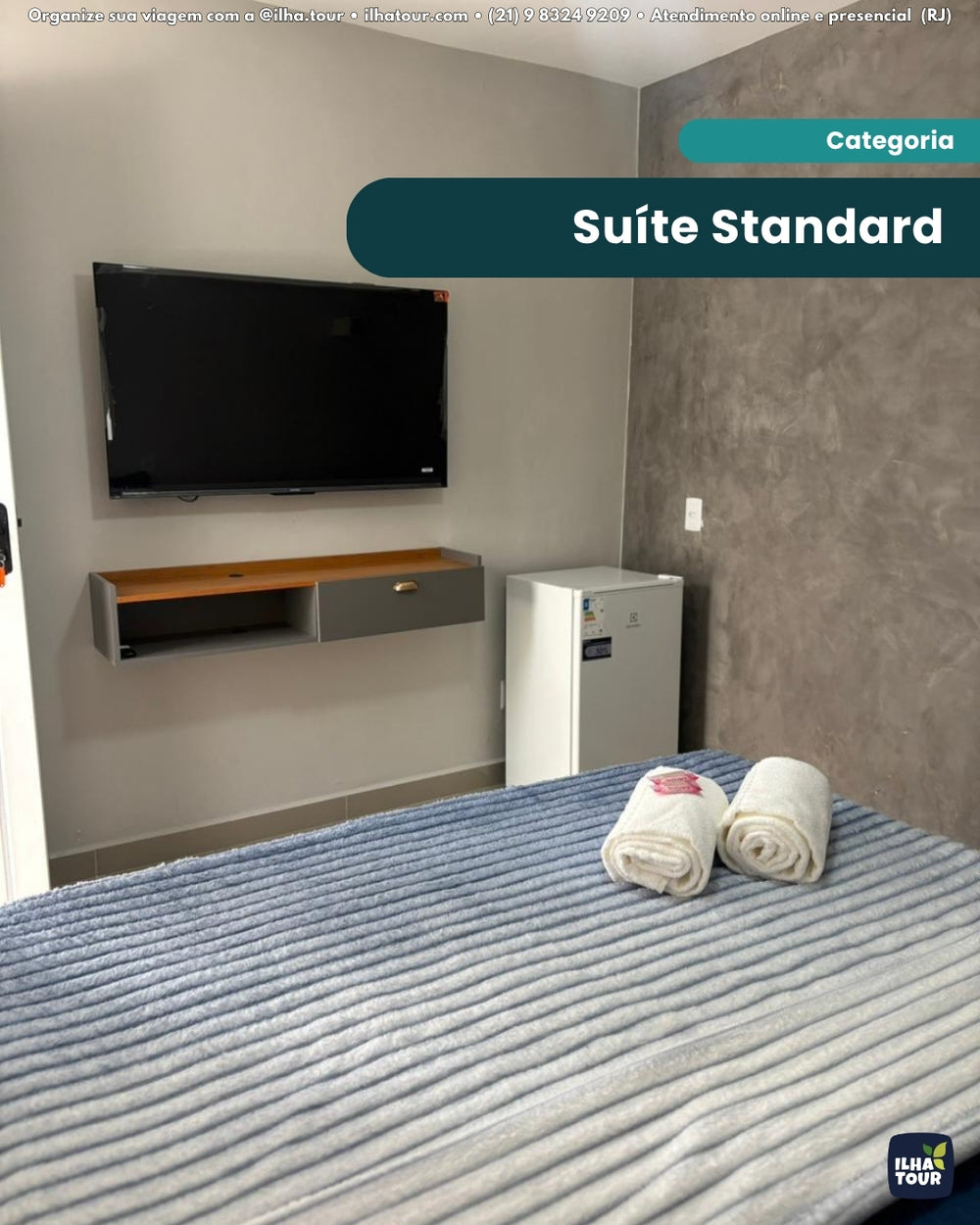 Suíte Standard — hospedagem na Vila do Abraão, Ilha Grande